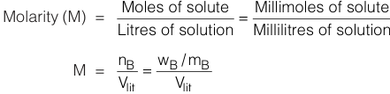 molarity